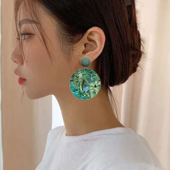 Zara Animal Print Big Round Earrings - Picture 4 of 4